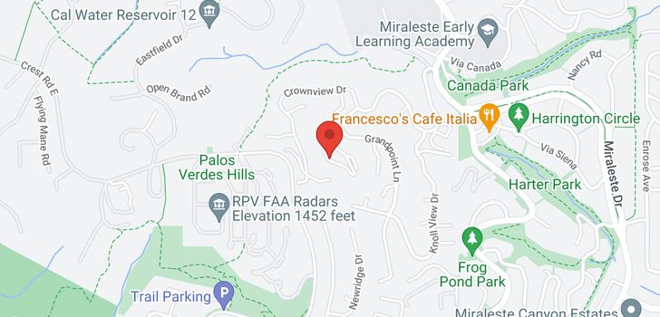 map of 29635 Highpoint Rancho Palos Verdes, CA 90275